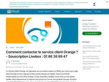 Comment contacter le service client d'Orange ? - 08 00 10 .. ..
